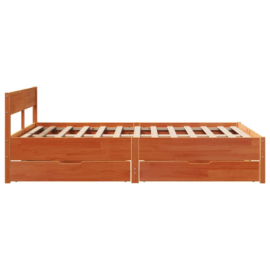 Bed Frame Without Mattress Solid Wood Pine