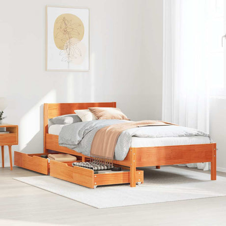 Bed Frame Without Mattress Solid Wood Pine
