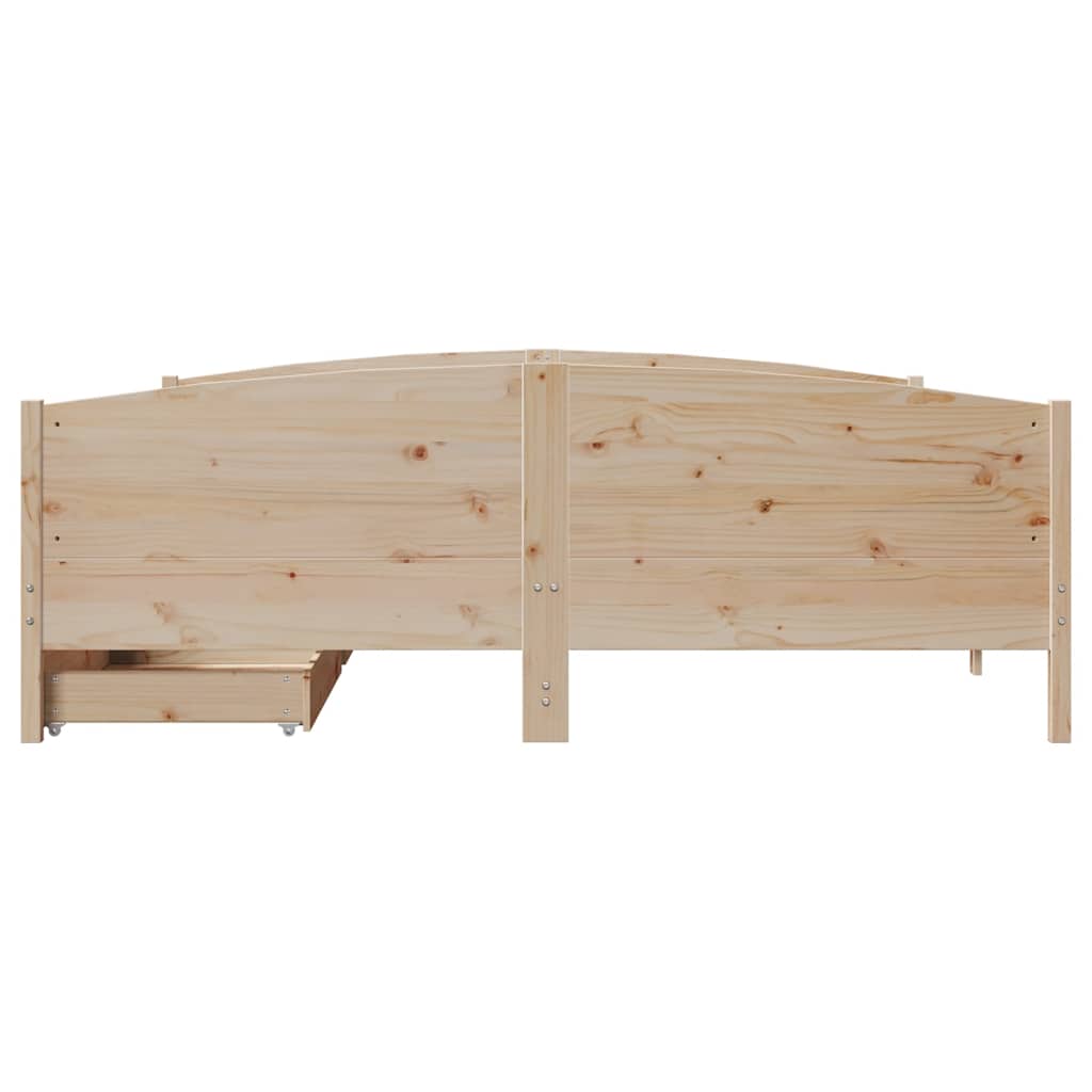 Bed Frame Without Mattress Solid Wood Pine