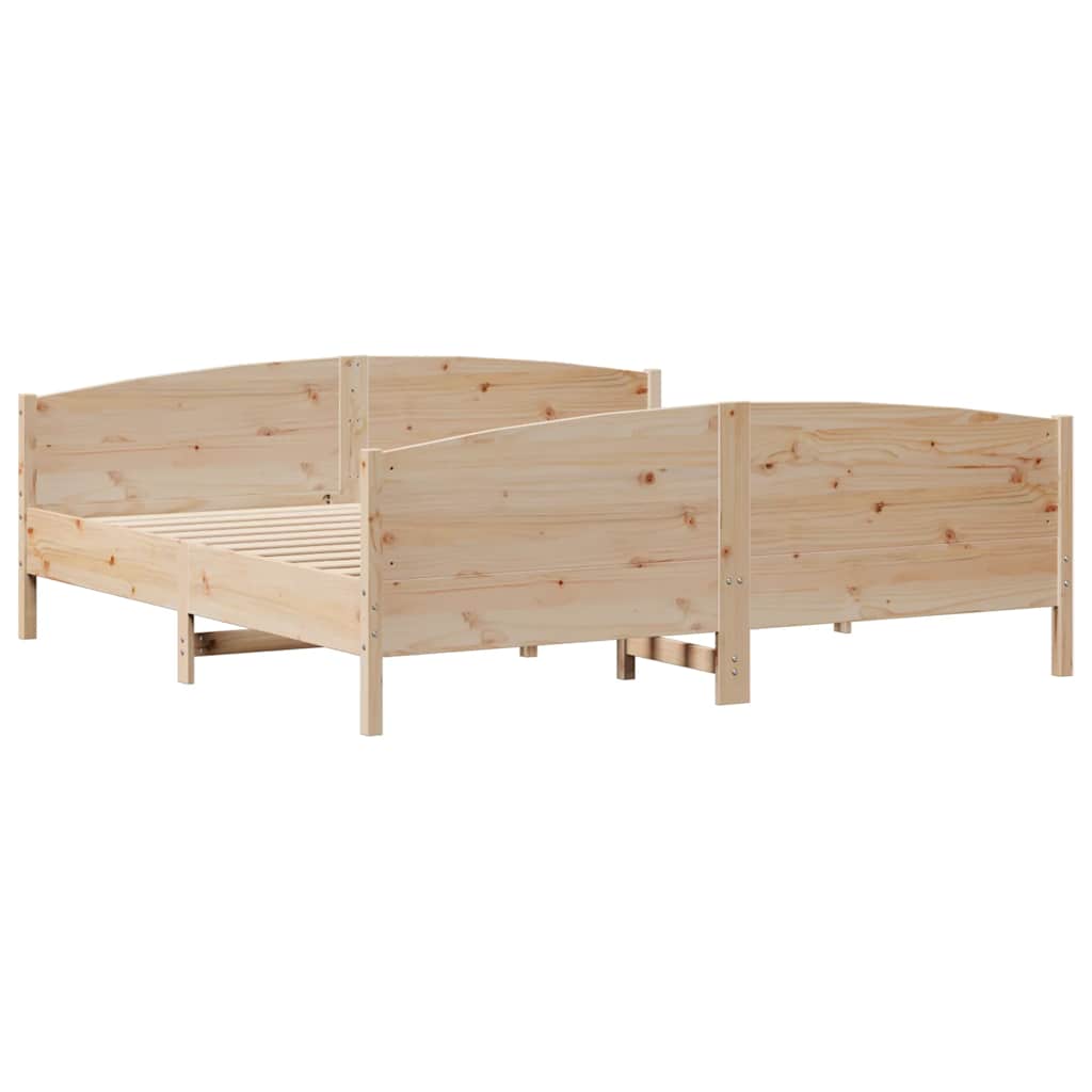 Bed Frame Without Mattress Solid Wood Pine