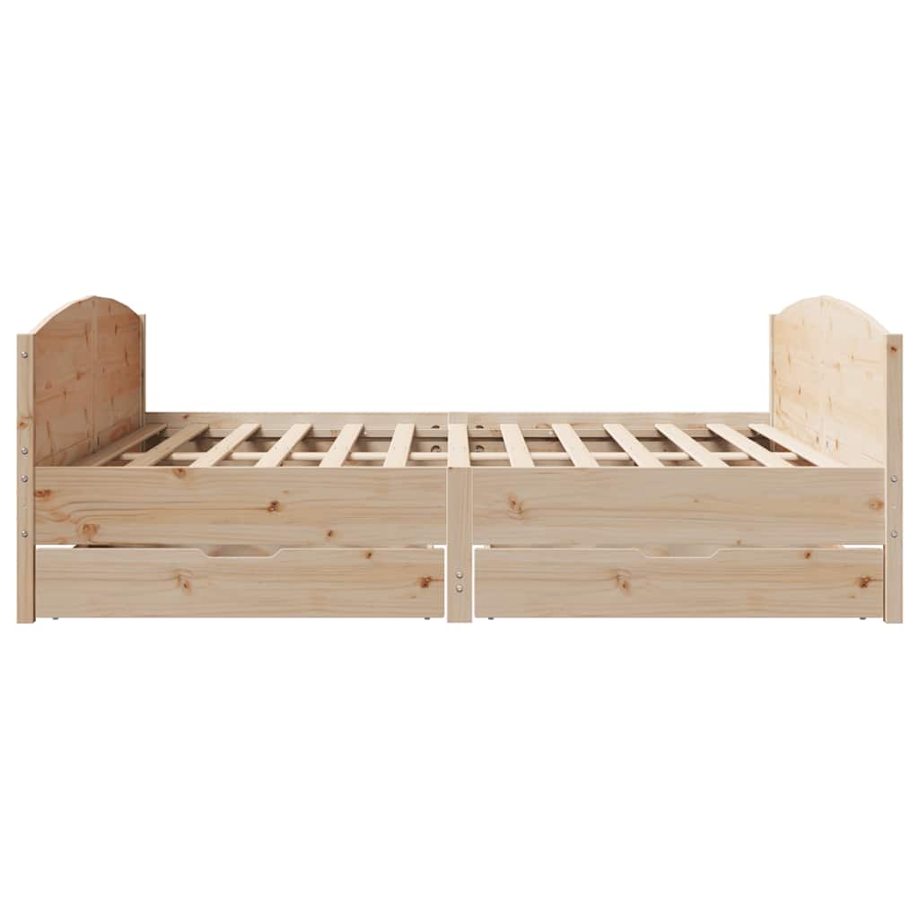 Bed Frame Without Mattress Solid Wood Pine