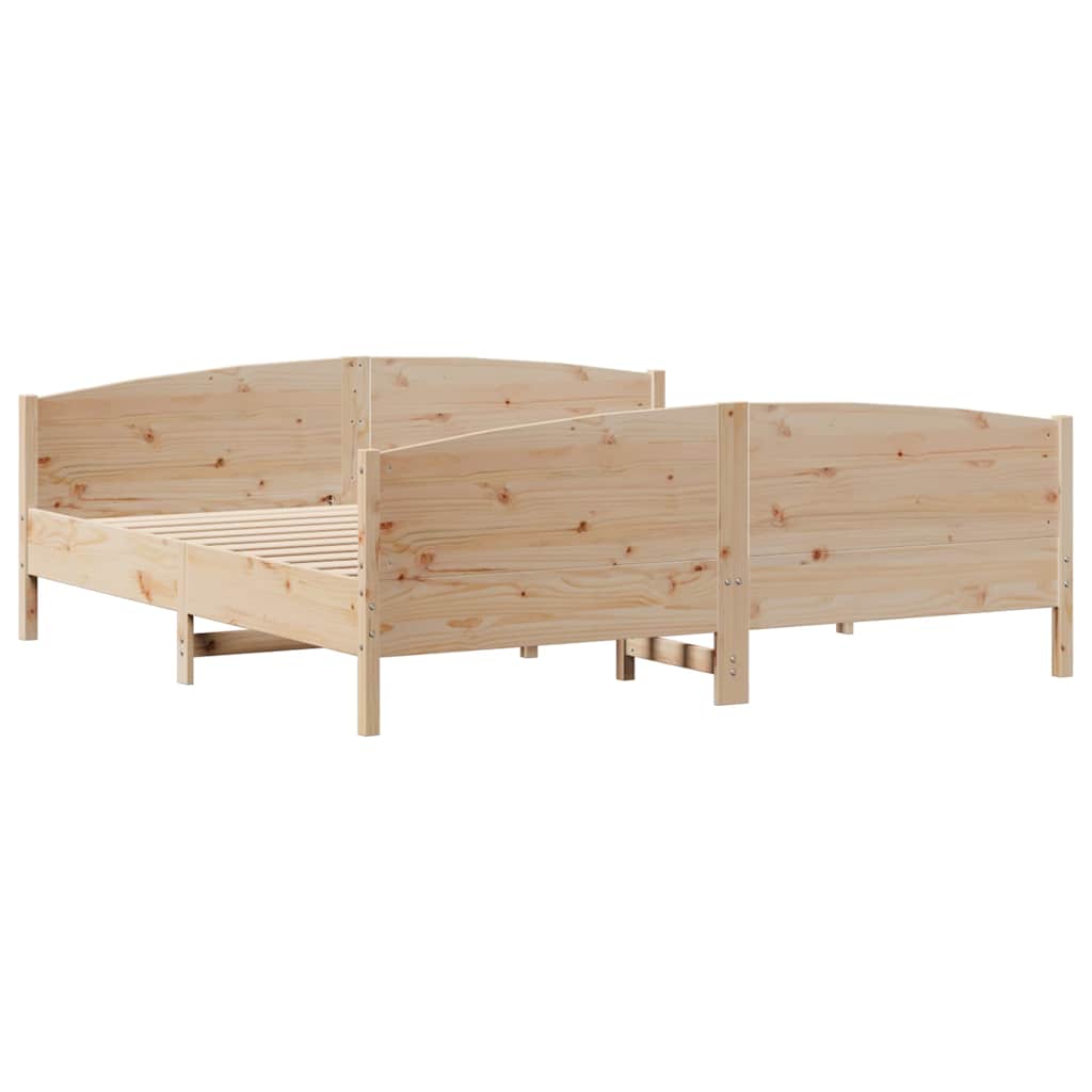 Bed Frame Without Mattress Solid Wood Pine
