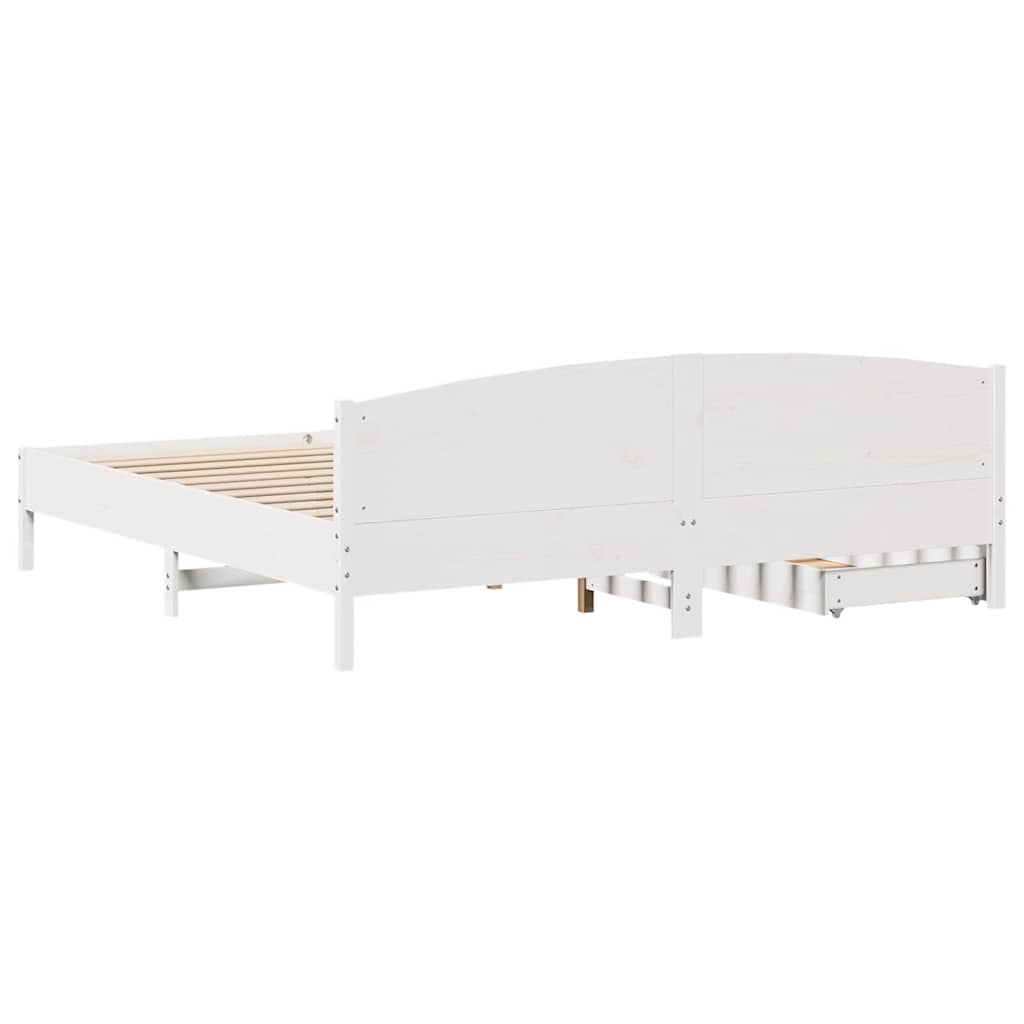 Bed Frame Without Mattress Super King Solid Wood Pine