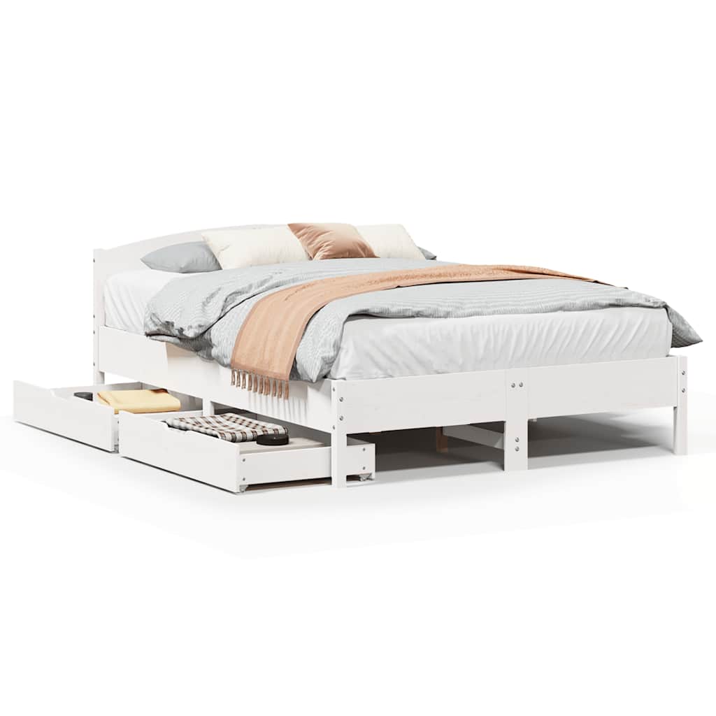 Bed Frame Without Mattress Super King Solid Wood Pine