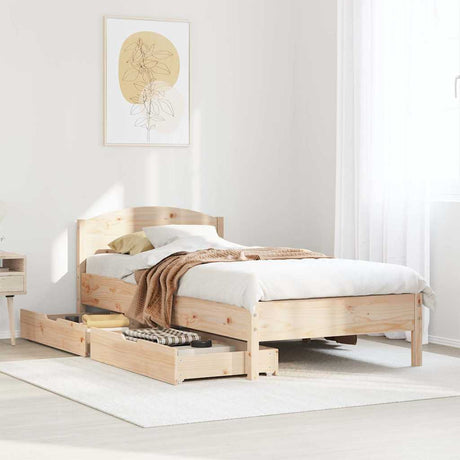 Bed Frame Without Mattress Super King Solid Wood Pine