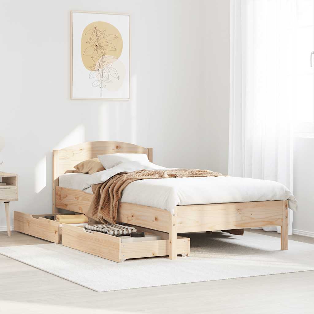 Bed Frame Without Mattress Super King Solid Wood Pine