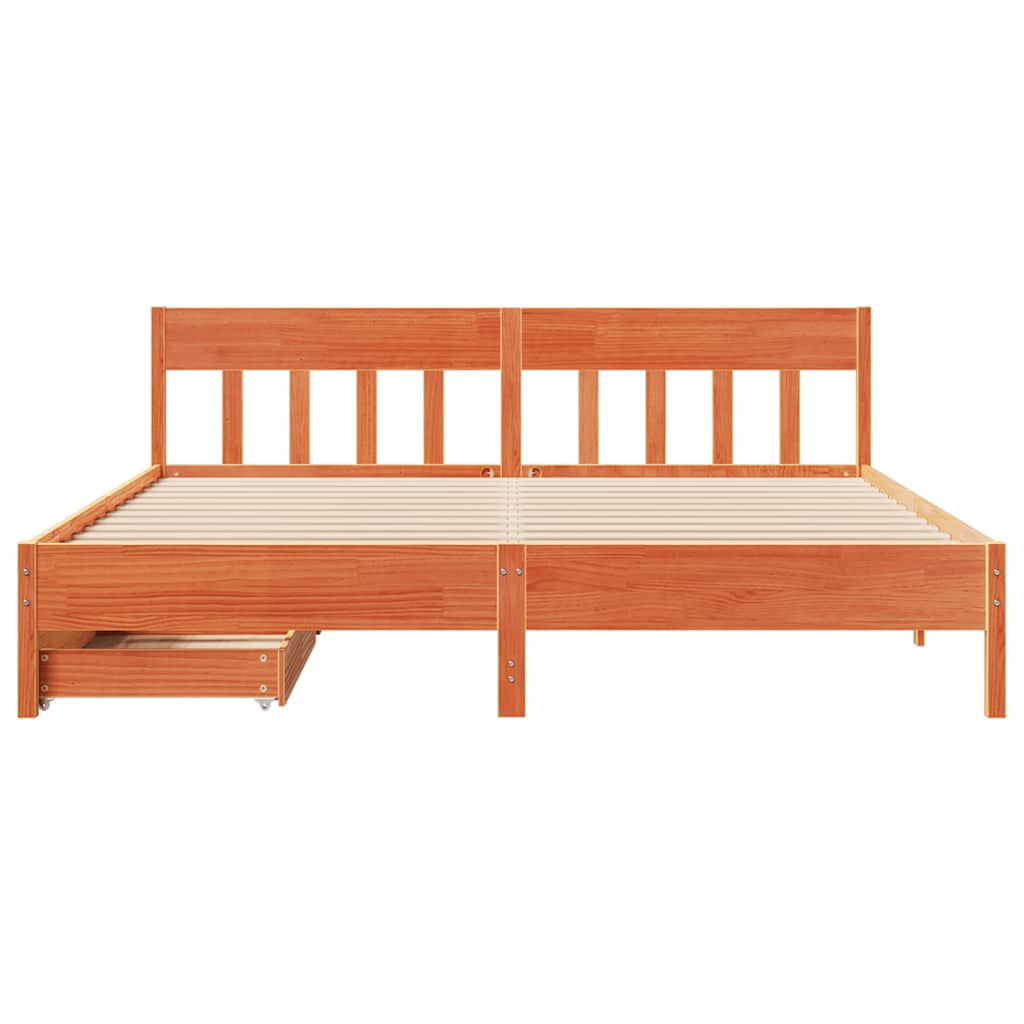 Bed Frame Without Mattress Super King Solid Wood Pine
