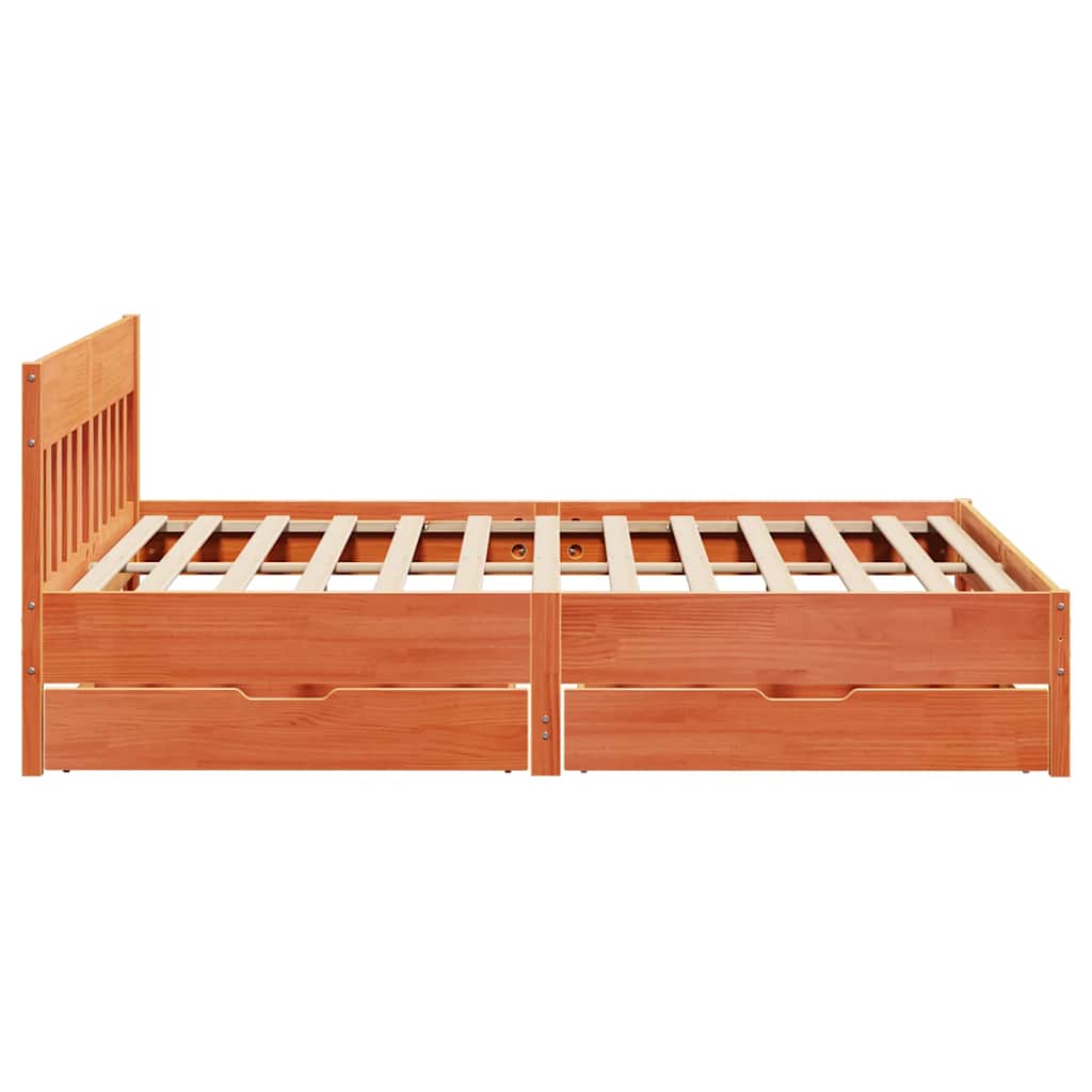 Bed Frame Without Mattress Super King Solid Wood Pine