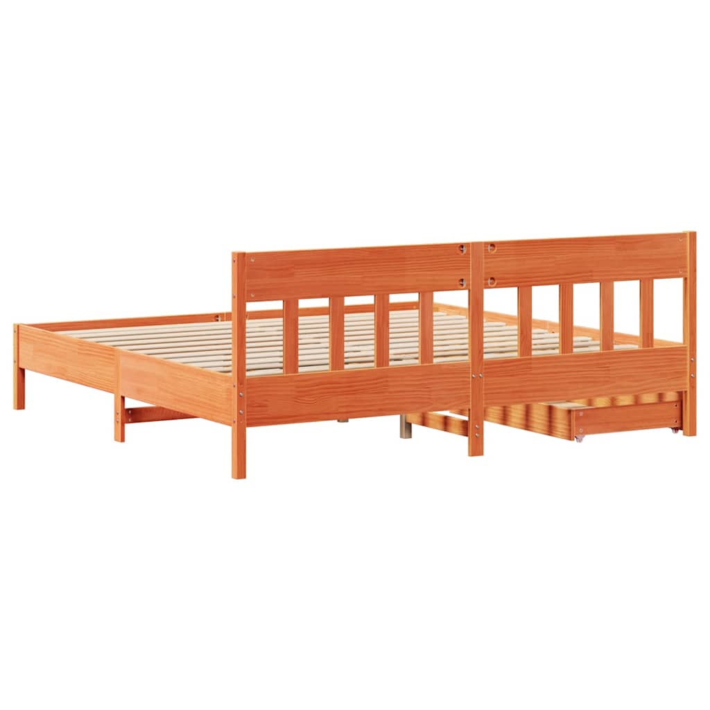 Bed Frame Without Mattress Super King Solid Wood Pine