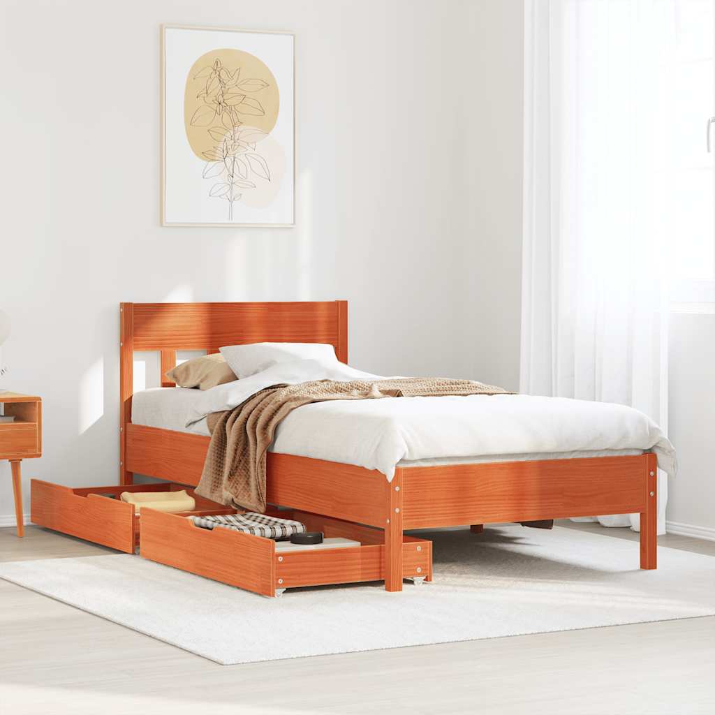 Bed Frame Without Mattress Super King Solid Wood Pine