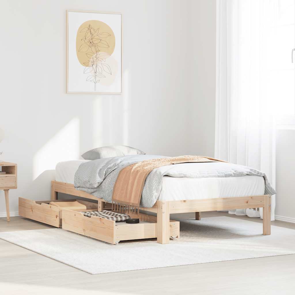 Bed Frame With Drawers Without Mattress Small Double