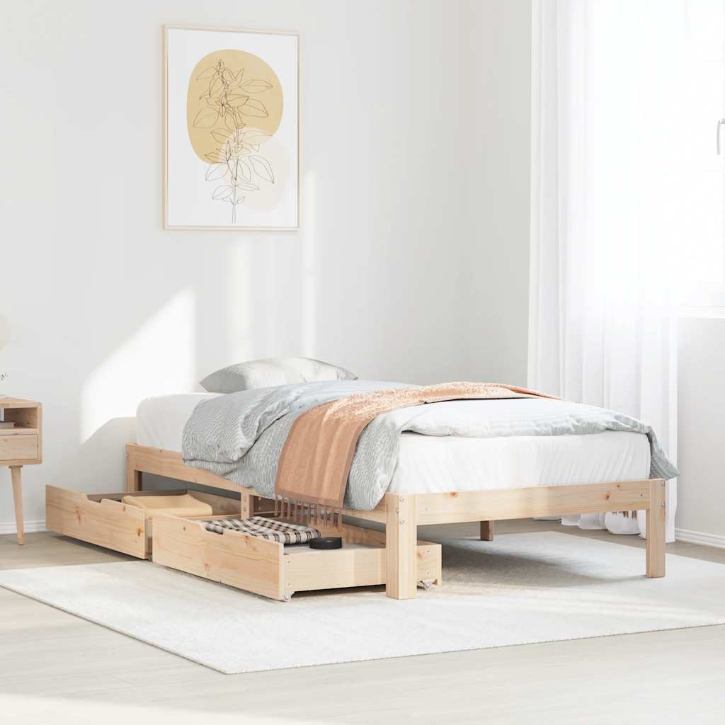 Bed Frame With Drawers Without Mattress Small Double