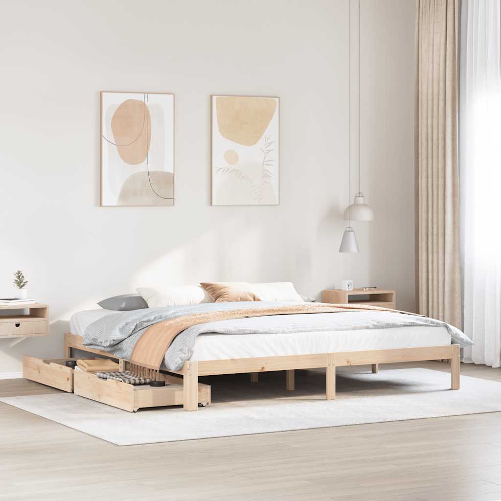 Bed Frame With Drawers Without Mattress Small Double