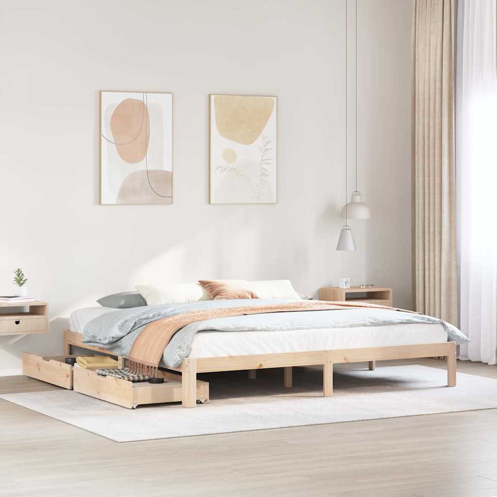 Bed Frame With Drawers Without Mattress Small Double