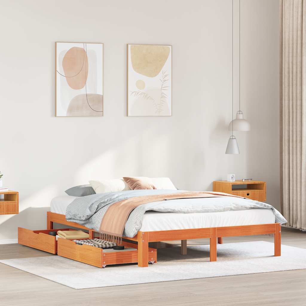 Bed Frame With Drawers Without Mattress Small Double