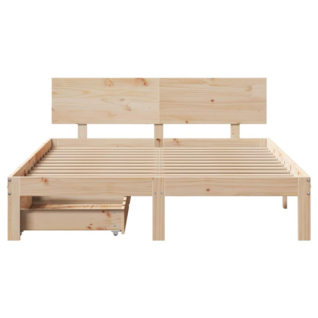 Bed Frame With Drawers Without Mattress Double