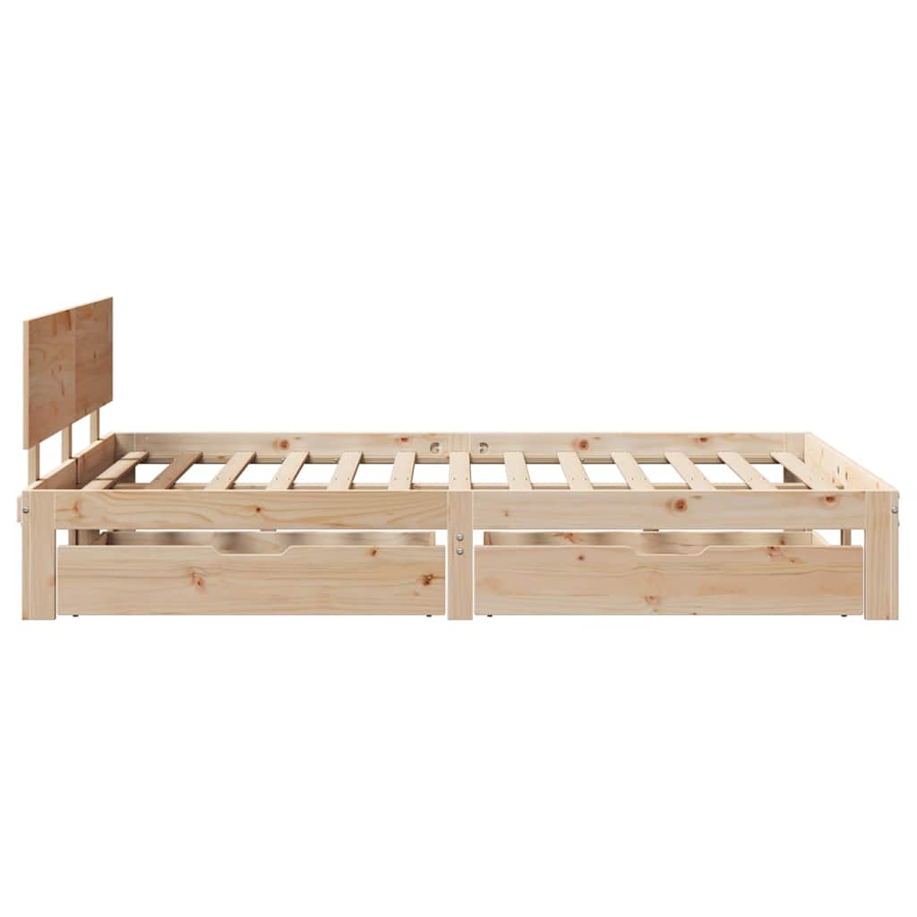 Bed Frame With Drawers Without Mattress Double