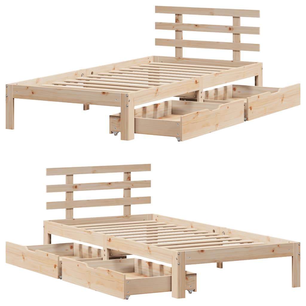 Bed Frame With Drawers Without Mattress