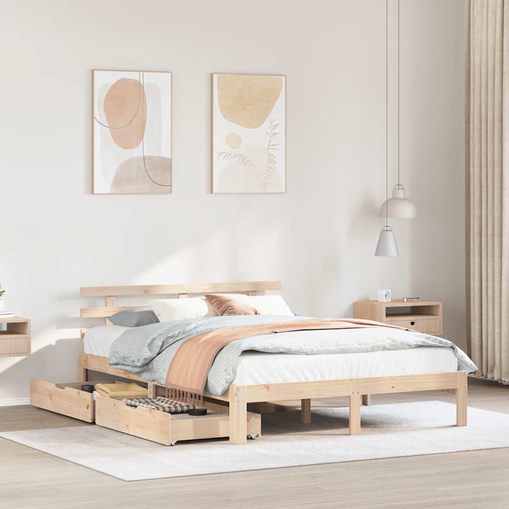 Bed Frame With Drawers Without Mattress