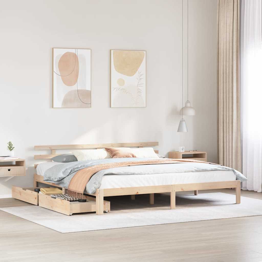 Bed Frame With Drawers Without Mattress