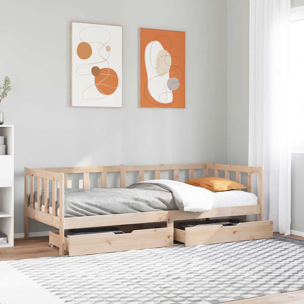 Daybed With Drawers Without Mattress Solid Wood