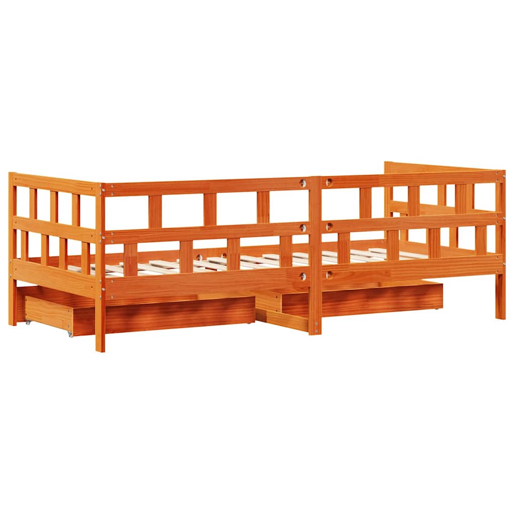 Daybed With Drawers Without Mattress Solid Wood