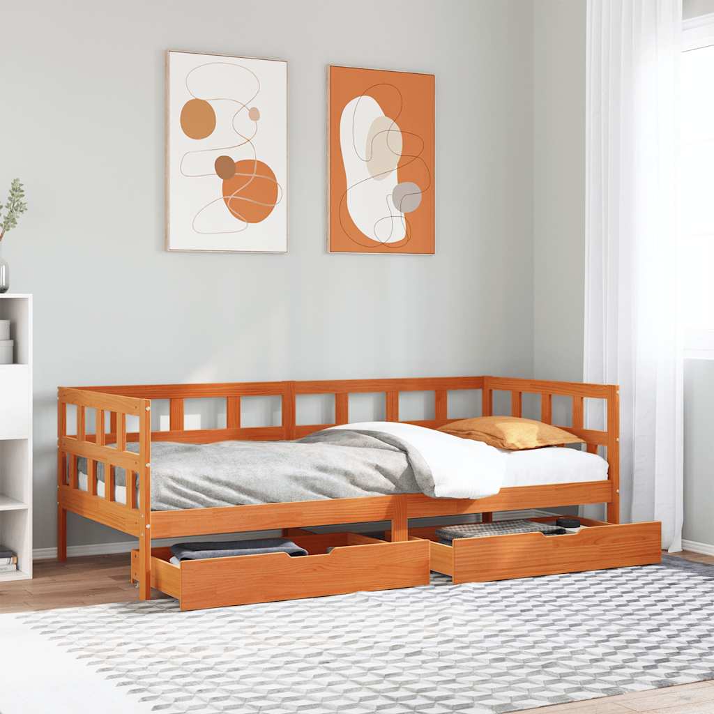 Daybed With Drawers Without Mattress Solid Wood