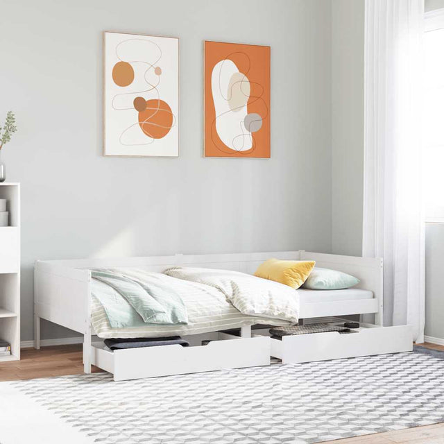 Daybed With Drawers Without Mattress Single Solid Wood