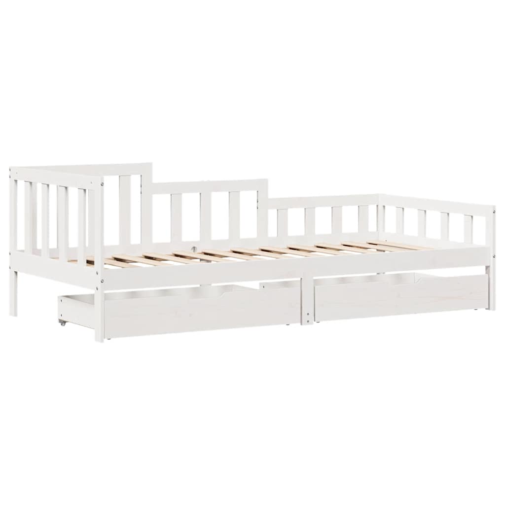 Daybed With Drawers Without Mattress 90X190 Cm Single Solid Wood