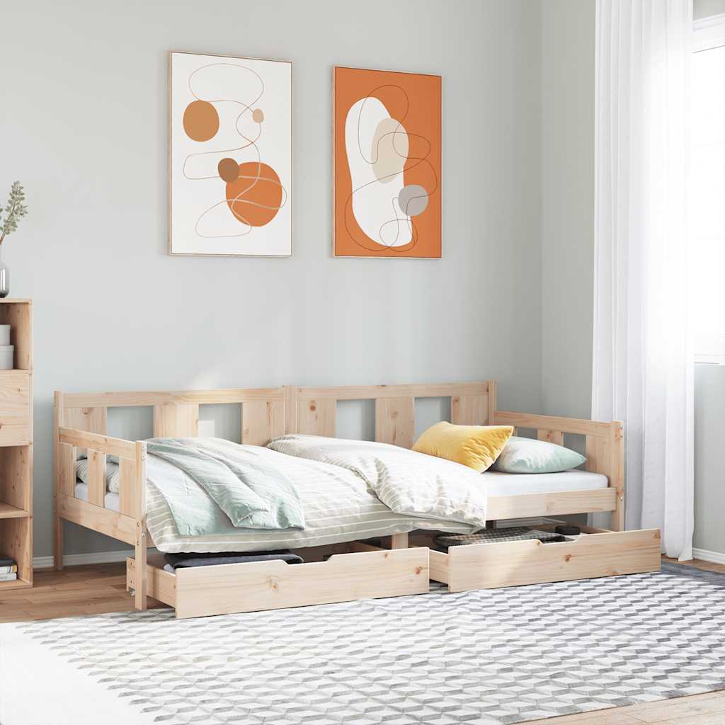 Daybed With Drawers Without Mattress Solid Wood