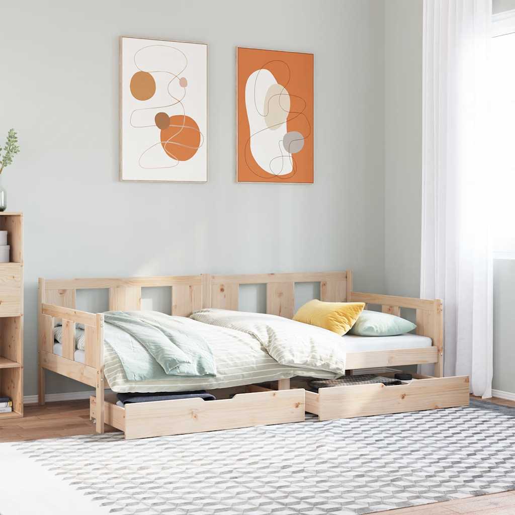 Daybed With Drawers Without Mattress Solid Wood