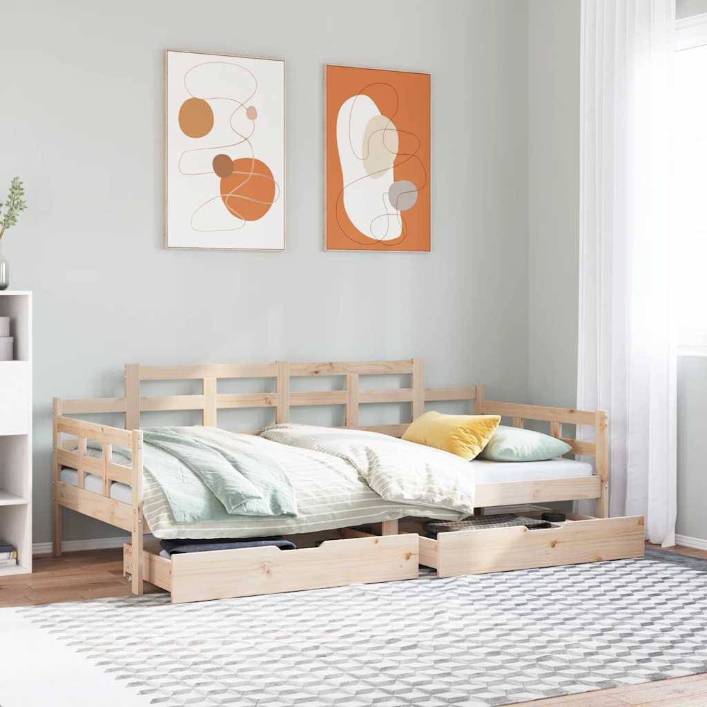 Daybed With Drawers Without Mattress Solid Wood