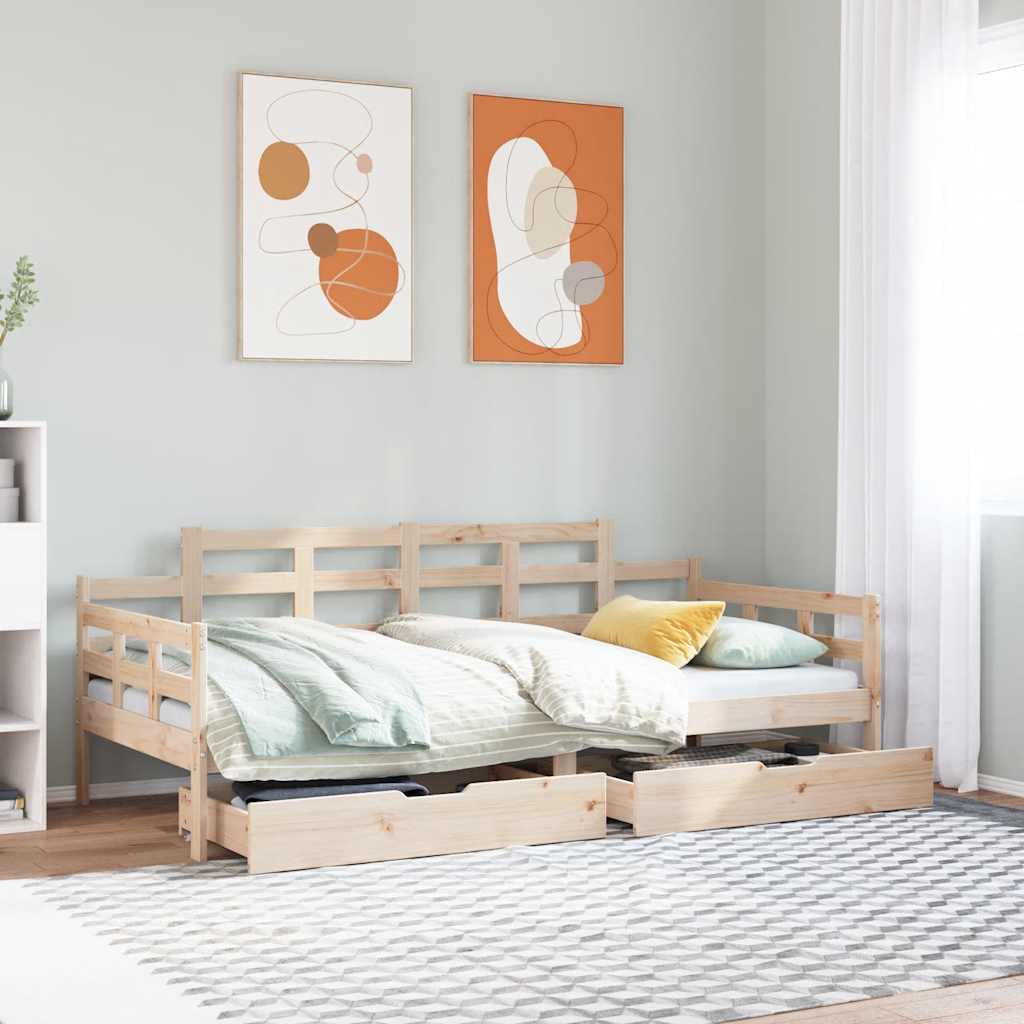 Daybed With Drawers Without Mattress Solid Wood