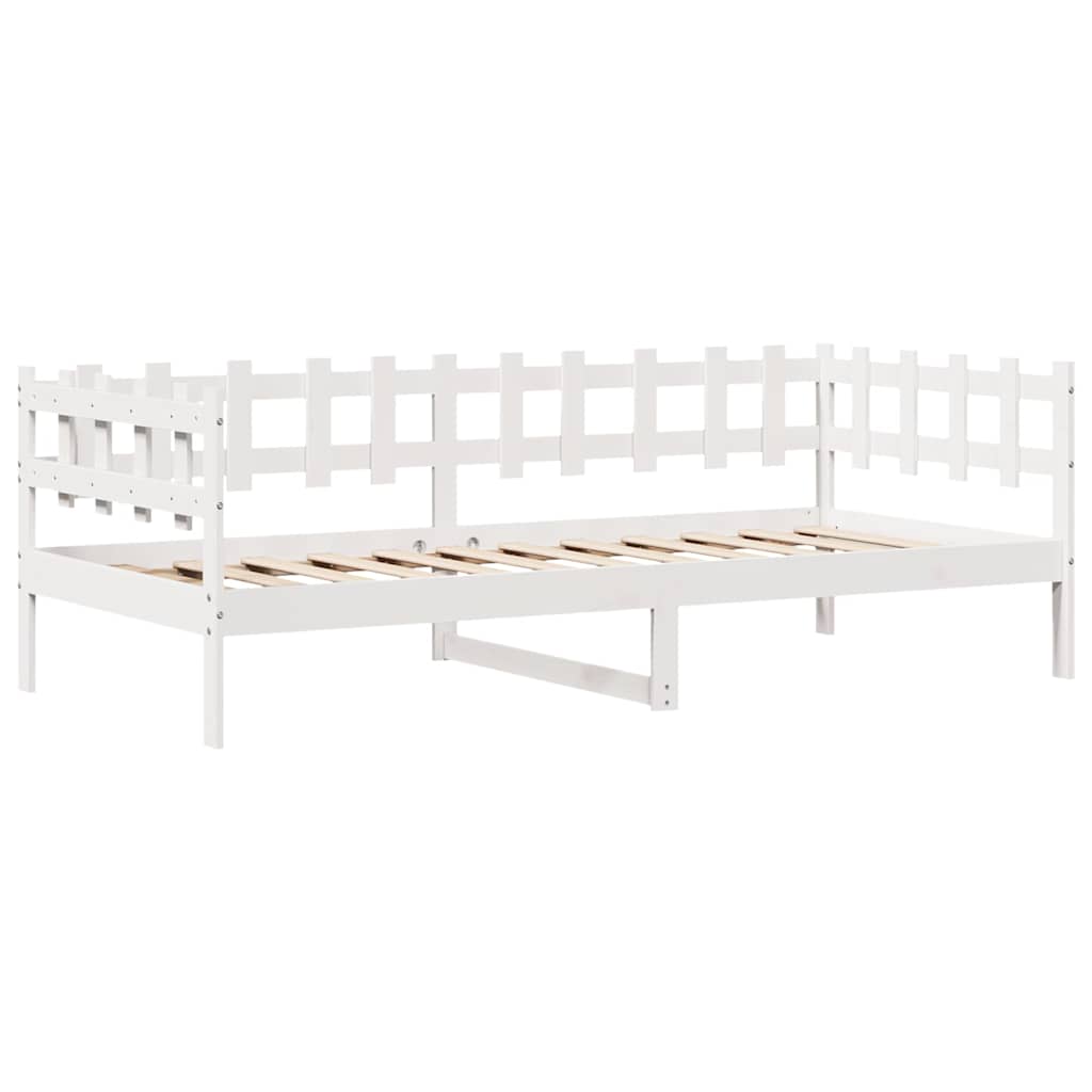 Daybed With Drawers Without Mattress White 80X200 Cm Solid Wood