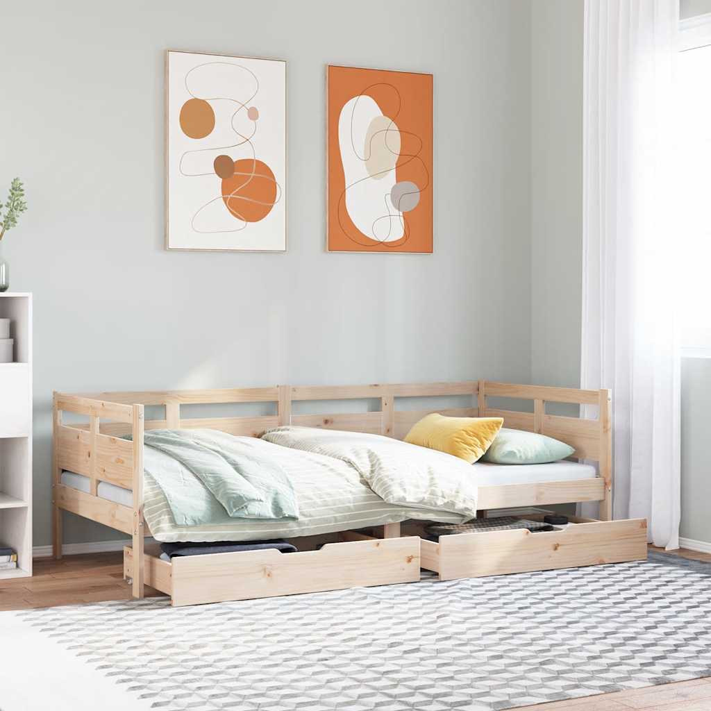 Daybed With Drawers Without Mattress Solid Wood