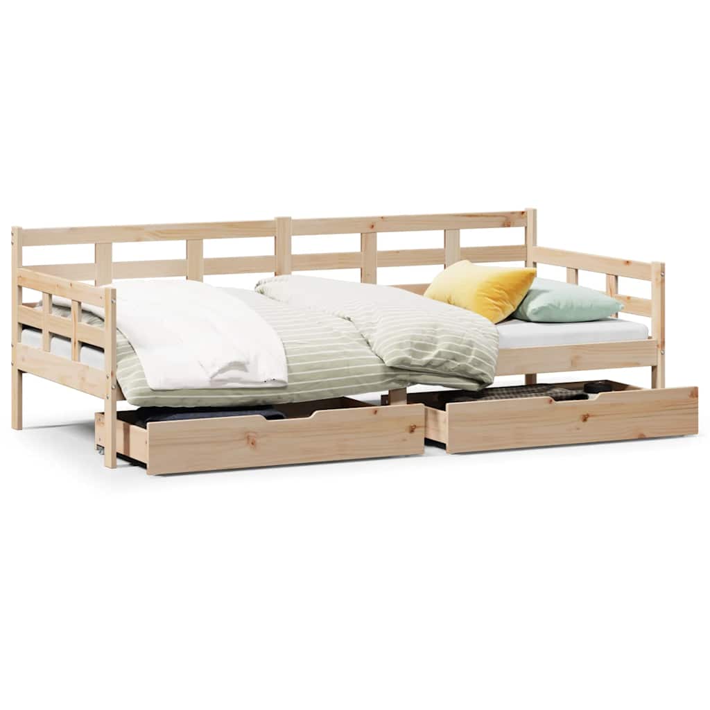 Daybed With Drawers Without Mattress Solid Wood