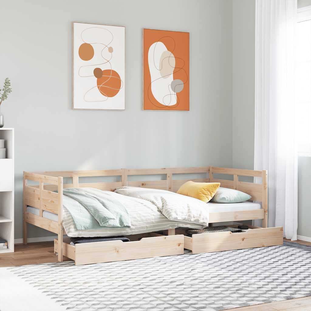 Daybed With Drawers Without Mattress Solid Wood