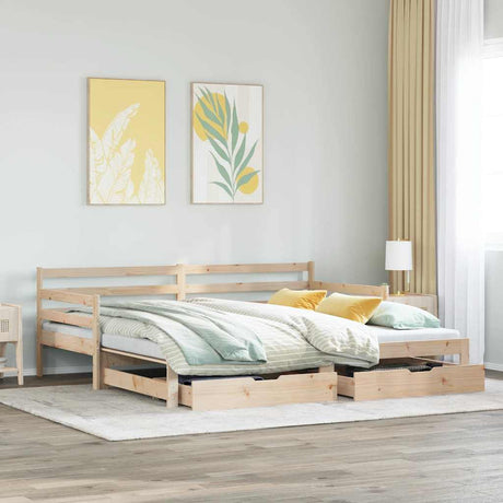 Daybed With Trundle And Drawers Without Mattress Single