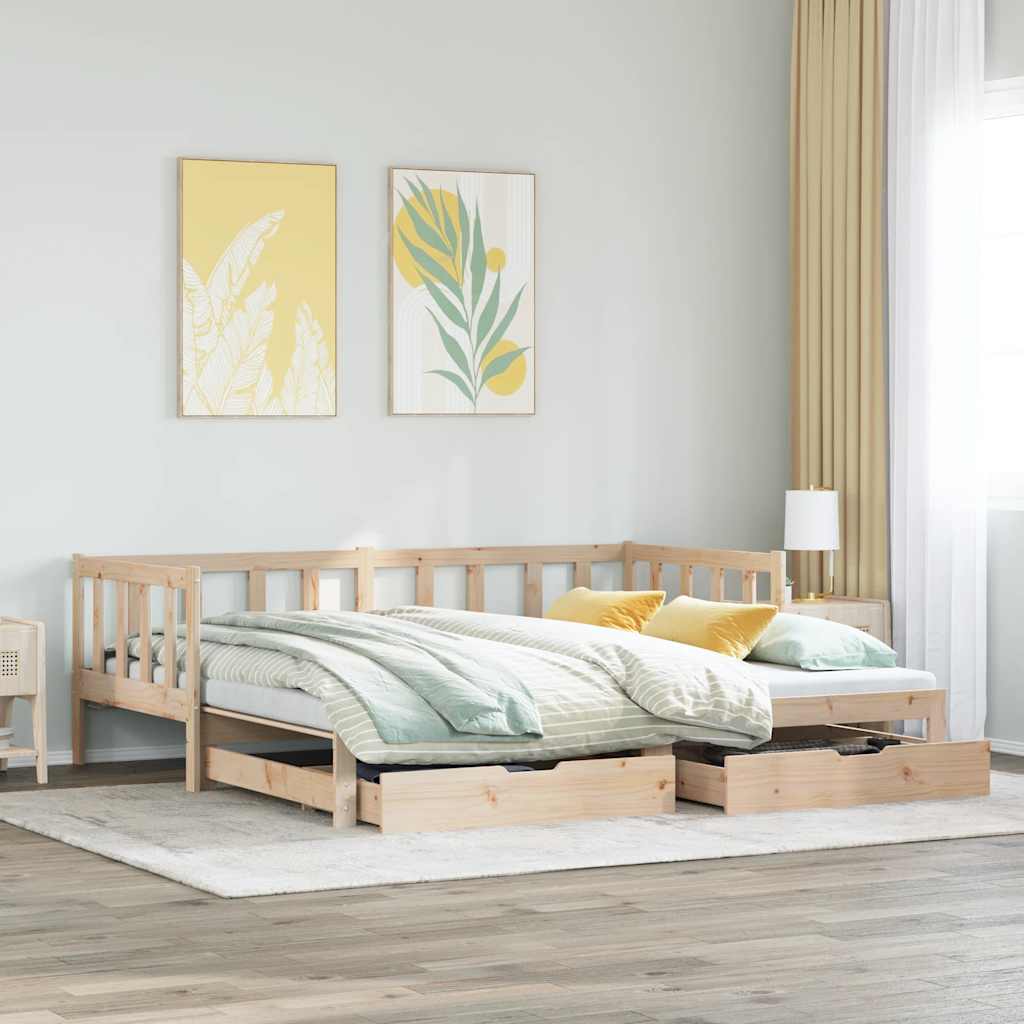 Daybed With Trundle And Drawers Without Mattress Single