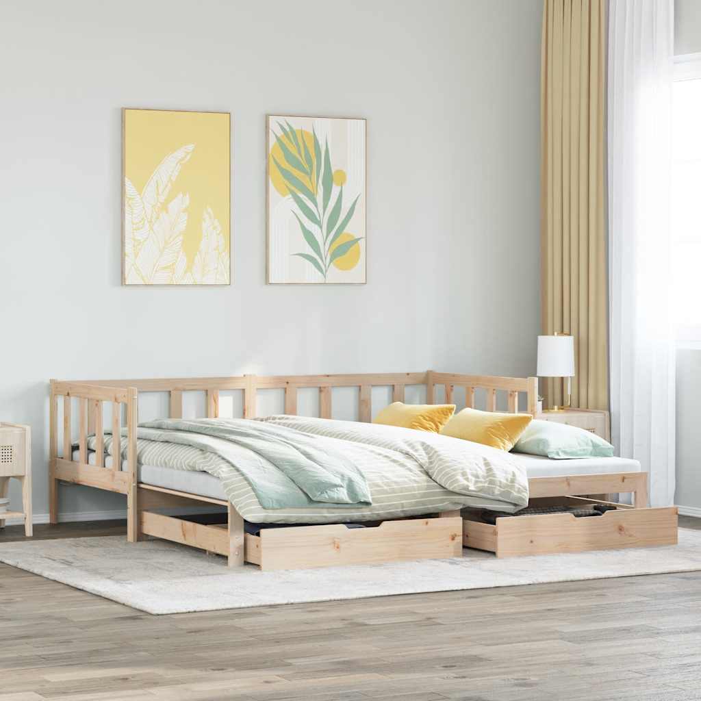 Daybed With Trundle And Drawers Without Mattress Single