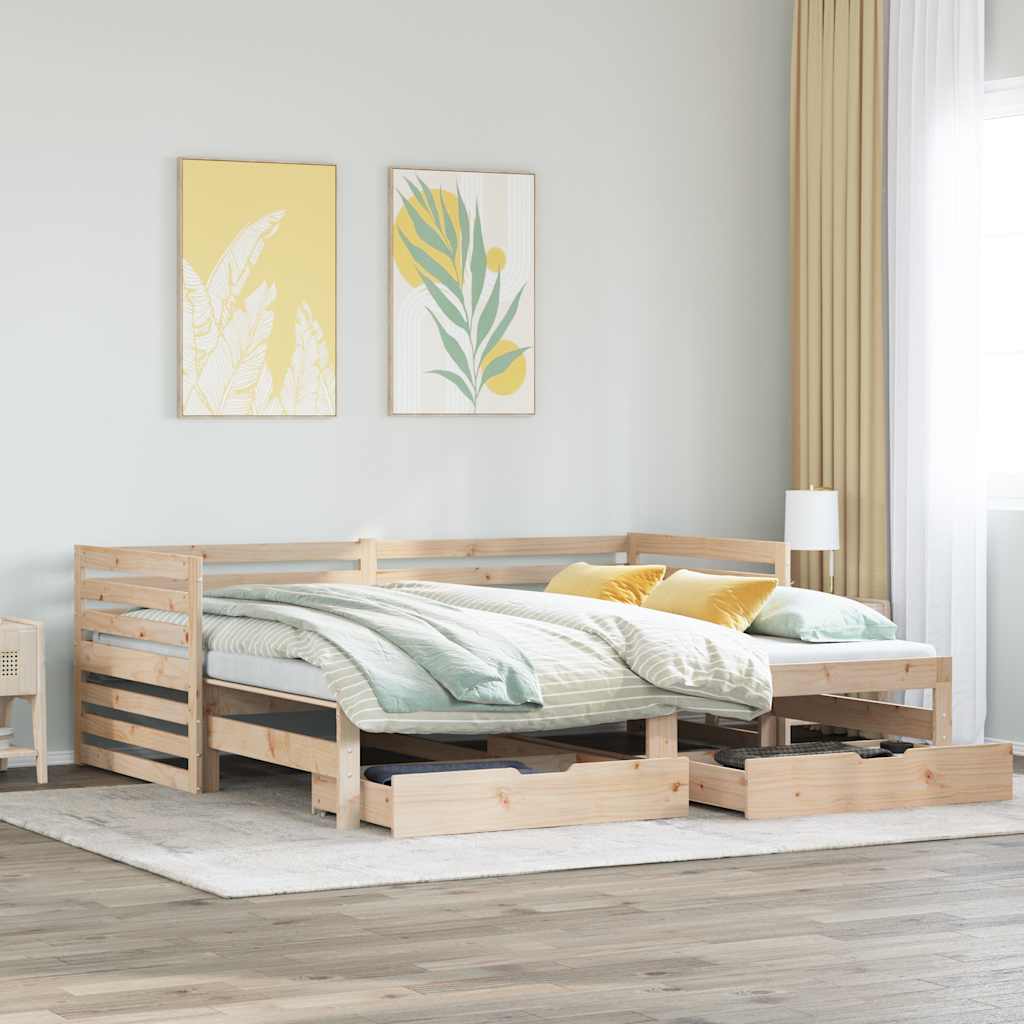 Daybed With Drawers Without Mattress Solid Wood
