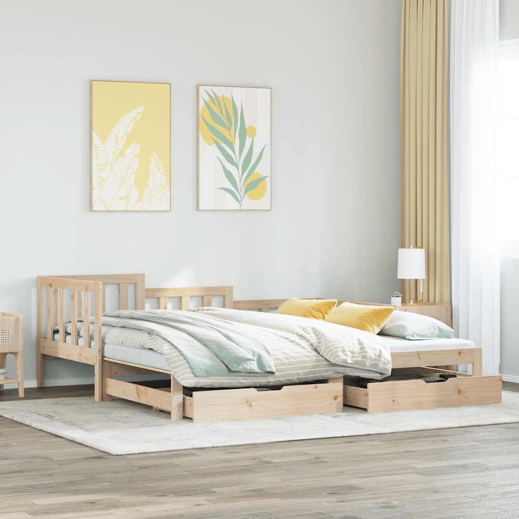 Daybed With Trundle And Drawers Without Mattress Single