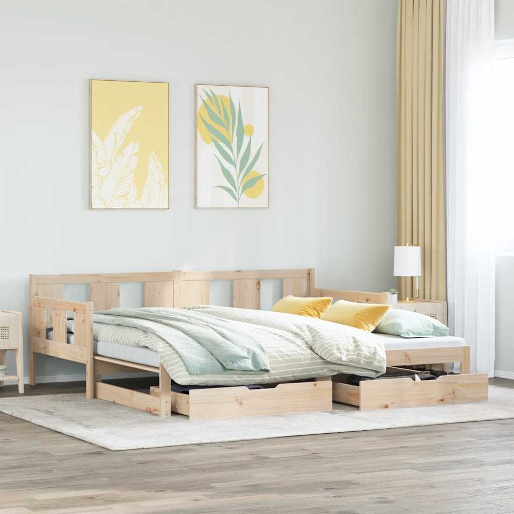 Daybed With Trundle And Drawers Without Mattress