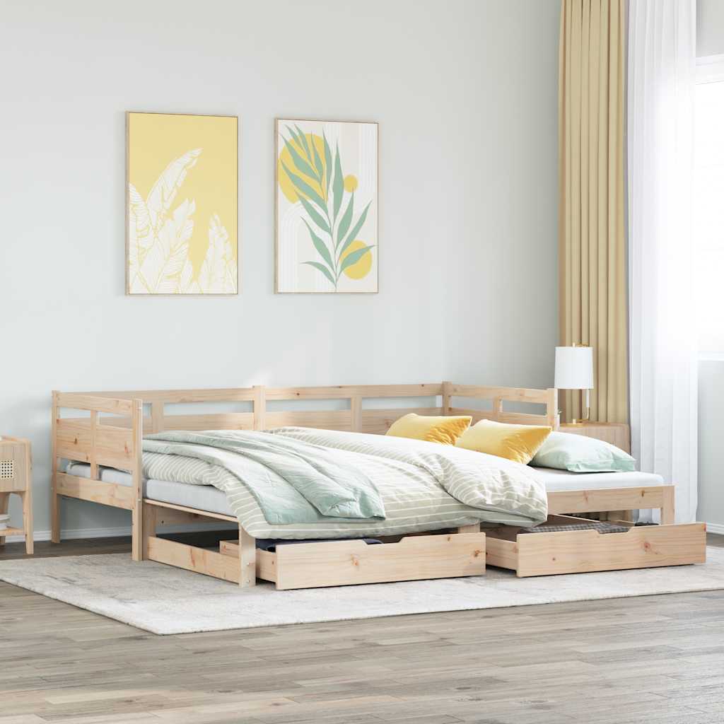 Daybed With Trundle And Drawers Without Mattress Single