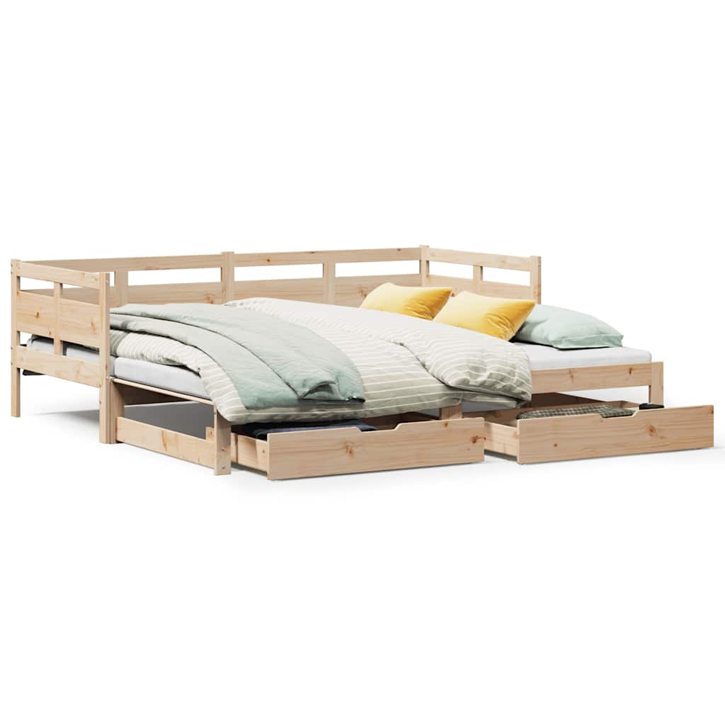 Daybed With Trundle And Drawers Without Mattress Single