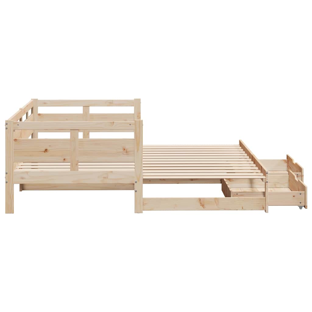 Daybed With Trundle And Drawers Without Mattress Single