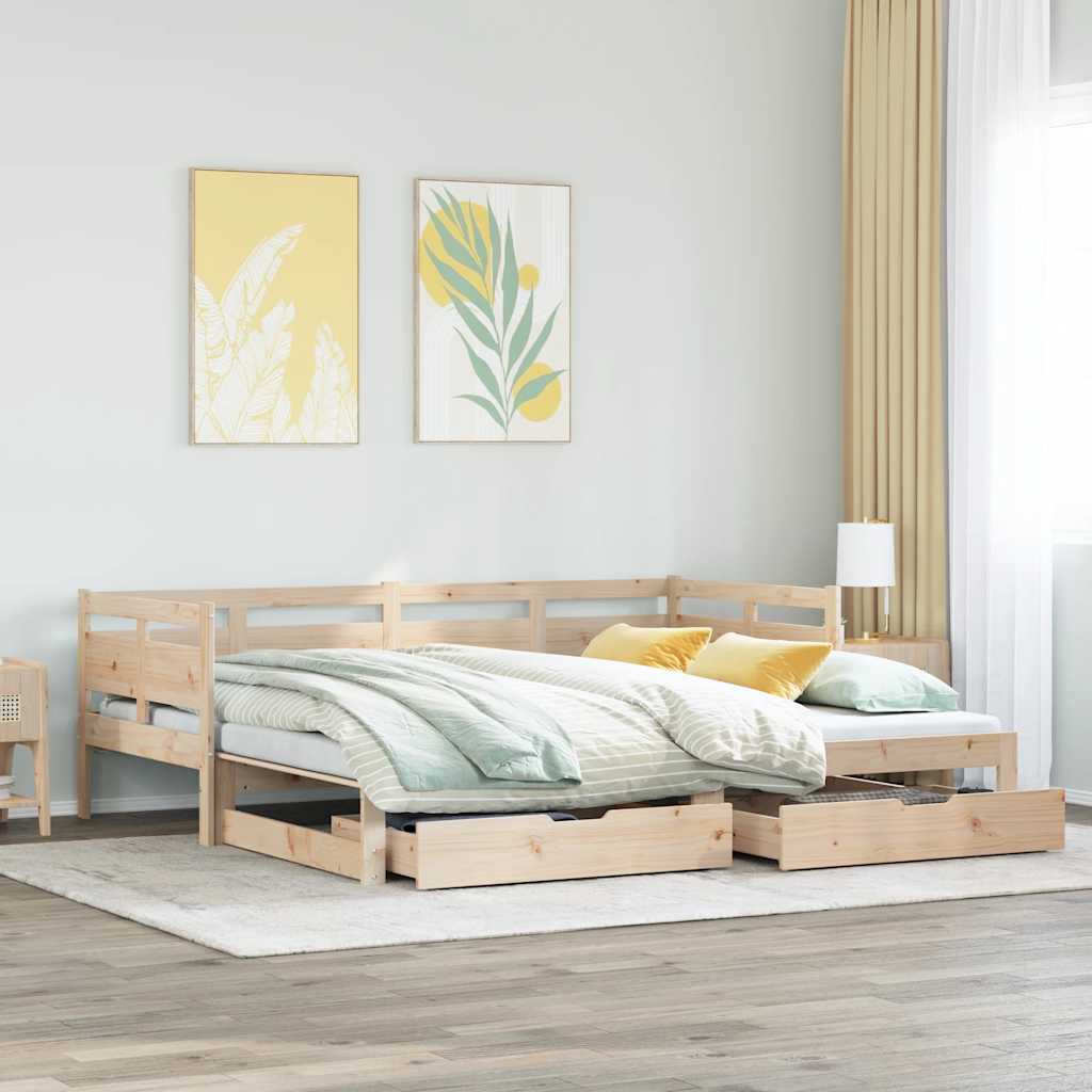 Daybed With Trundle And Drawers Without Mattress Single