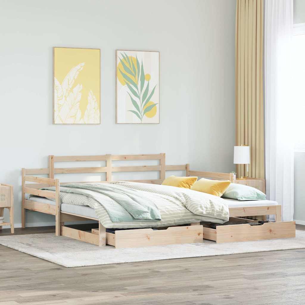 Daybed With Trundle And Drawers Without Mattress Single