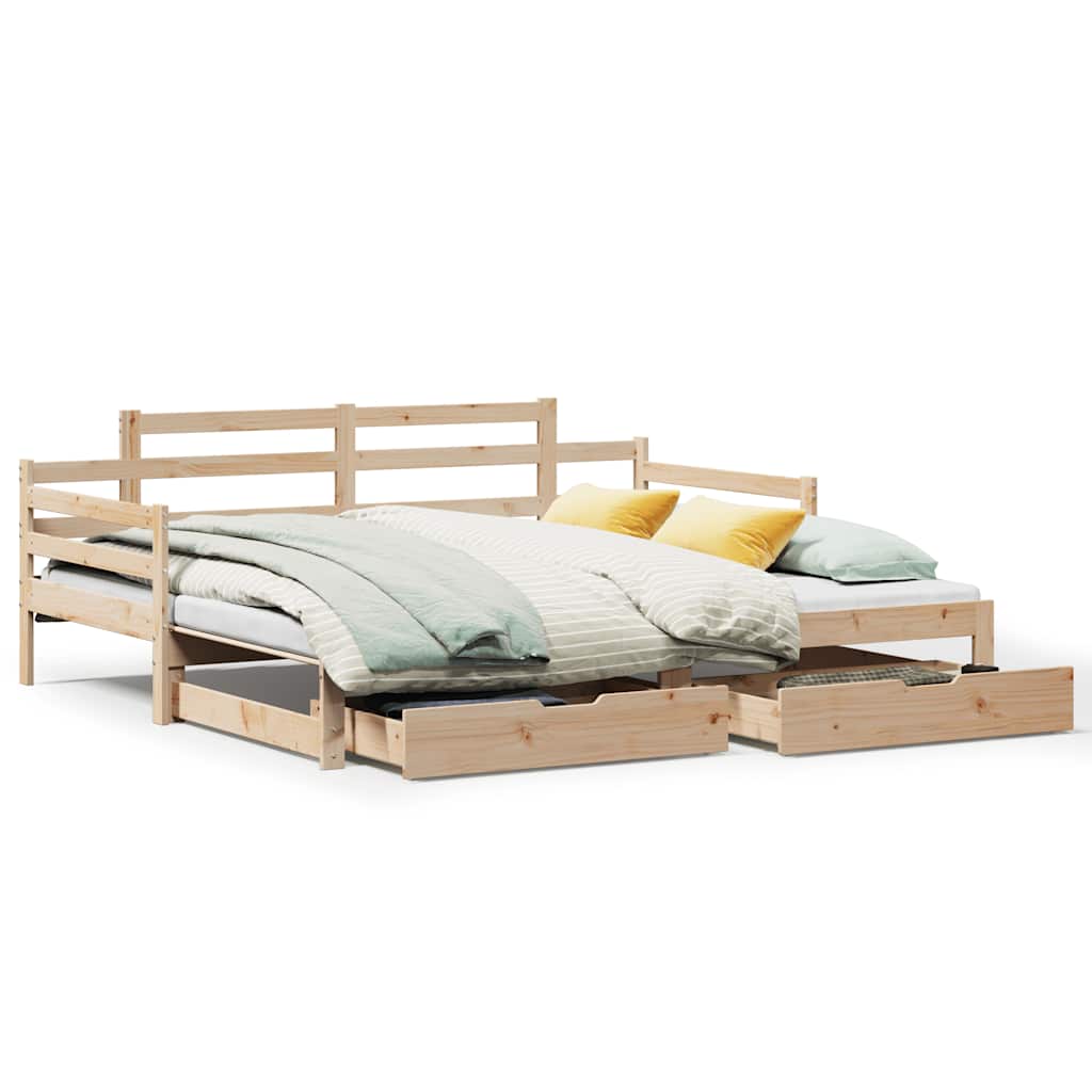 Daybed With Trundle And Drawers Without Mattress Single