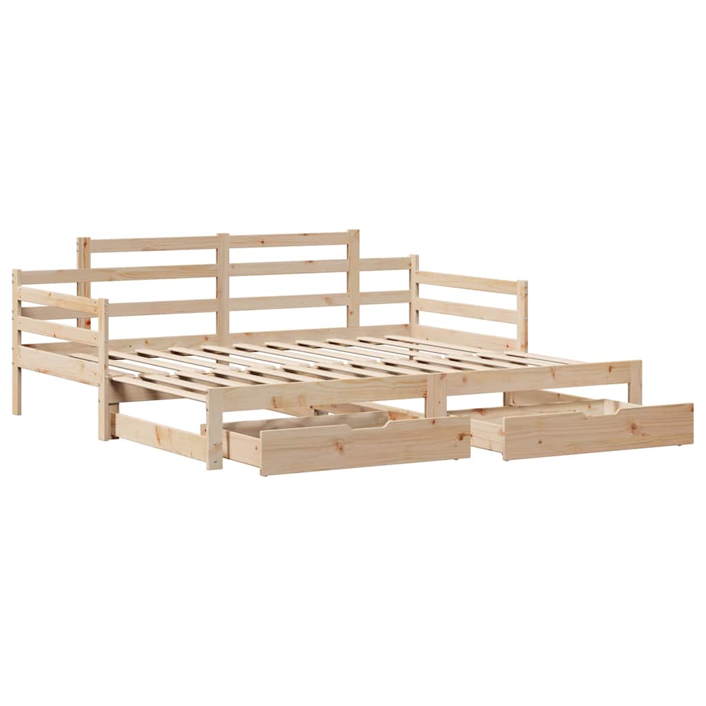 Daybed With Trundle And Drawers Without Mattress Single